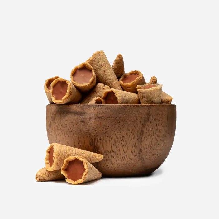 Mini cornete cu caramel sărat