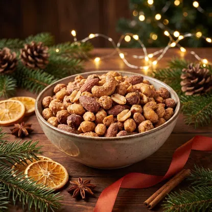 Mix de Crăciun cu nuci în caramel