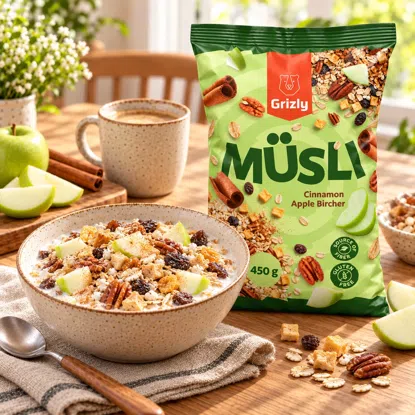 Musli cu măr & scorțișoară Bircher style