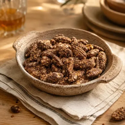 Nuci pecan prăjite chilli și sirop de arțar