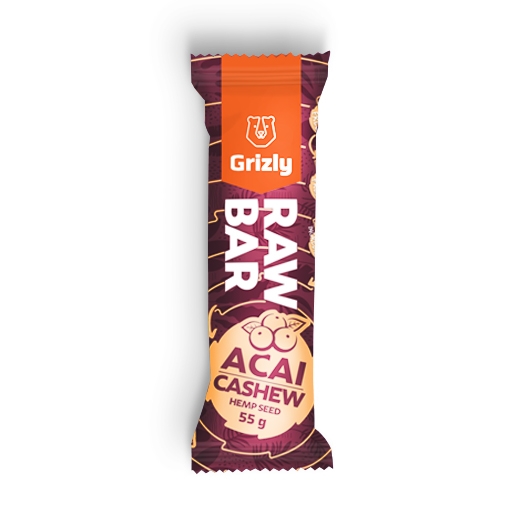 RAW Bar acai-caju-semințe de cănepă