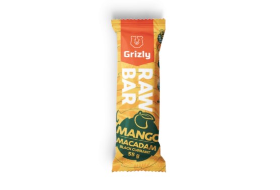 RAW Bar mango-macadamia-coacăze negre