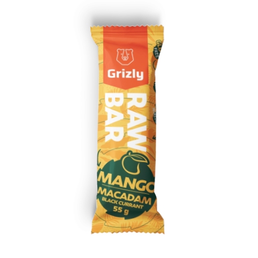 RAW Bar mango-macadamia-coacăze negre