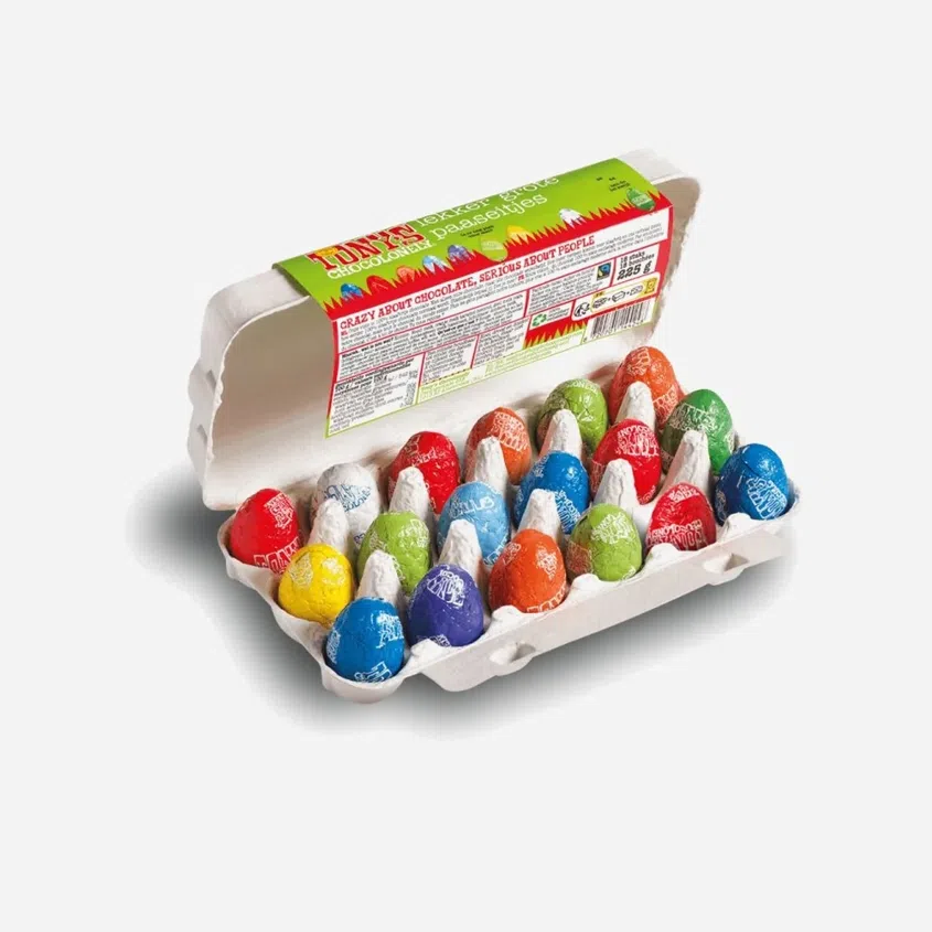 TONY'S CHOCOLONELY - Ouă de Paște, Mix 18 bucăți 225 g