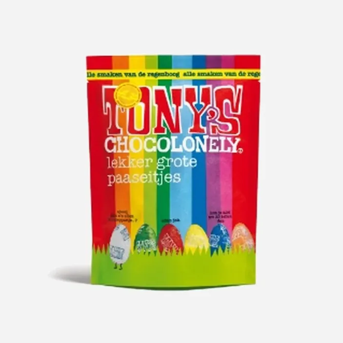 TONY'S CHOCOLONELY - Ouă de Paște, Mix 18 bucăți, punguță 230 g
