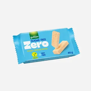 Vanilla wafer umplute cu cremă (70 %) cu aromă de vanilie, fără zahăr, cu fibre