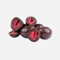 Zmeură liofilizată în înveliș de ciocolată amară