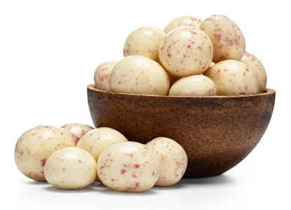 Zmeură liofilizate în înveliș de iaurt cu ciocolată